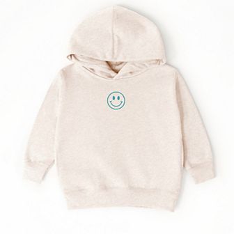 The Juniper Shop Embroidered Smiley Face Outline Toddler Hoodie
