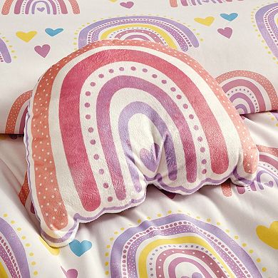 MarCielo Kids Girls Comforter Set Rainbow Heart