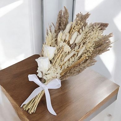 Decorative Mixed Dried Flower Bouquet with Elegant Accents for Home Decoration and Events