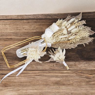 Decorative Mixed Dried Flower Bouquet with Elegant Accents for Home Decoration and Events
