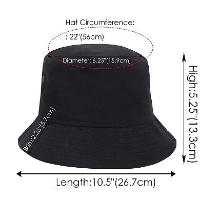 Unisex Classic Washed Denim Bucket Hat Cotton Sun Hats Outdoor Fisherman Cap
