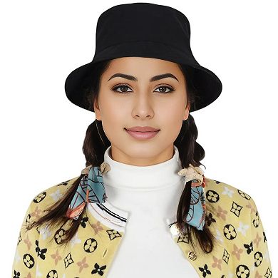 Unisex Classic Washed Denim Bucket Hat Cotton Sun Hats Outdoor Fisherman Cap