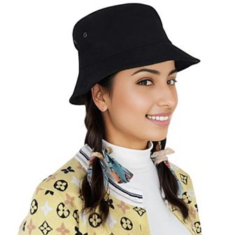 Unisex Classic Washed Denim Bucket Hat Cotton Sun Hats Outdoor Fisherman Cap
