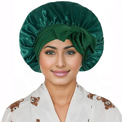 Women's Silk Bonnet for Sleeping Satin Lined Hair Bonnet with Long Tie Band