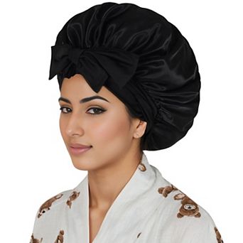 Women's Silk Bonnet for Sleeping Satin Lined Hair Bonnet with Long Tie Band