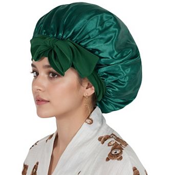 Women's Silk Bonnet for Sleeping Satin Lined Hair Bonnet with Long Tie Band