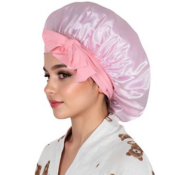 Women's Silk Bonnet for Sleeping Satin Lined Hair Bonnet with Long Tie Band