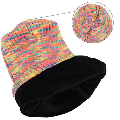 Women\'s Slouchy B5 Purple Beanie Winter Warm Chunky Skull Cable Knit Hat Cap FURTALK Womens Winter Knit Slouchy Beanie Hat Warm Knitted  main image 3