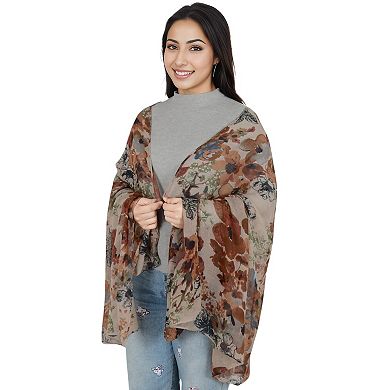Women's Fashion Floral Print Scarves Lightweight Winter Wrap Scarf Head Shawl for Women
