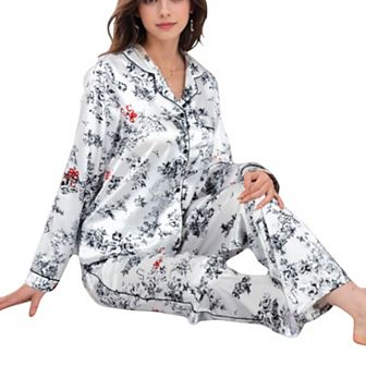 Women's Floral Print 2 pc Sleepwear Set with Relaxed Fit