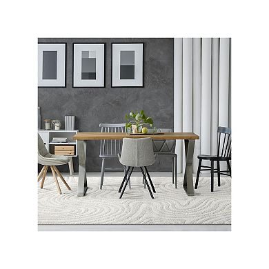 Luxe Weavers Diamond Area Rug High Low Carpet