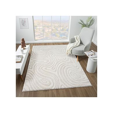 Luxe Weavers Diamond Area Rug High Low Carpet
