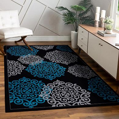 Luxe Weavers Floral Medallion Area Rug
