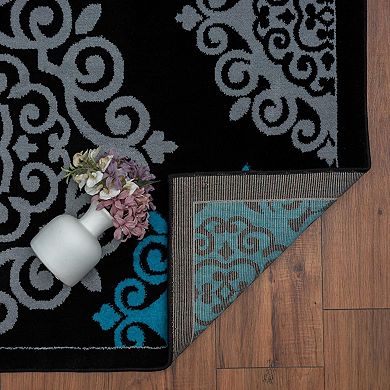 Luxe Weavers Floral Medallion Area Rug