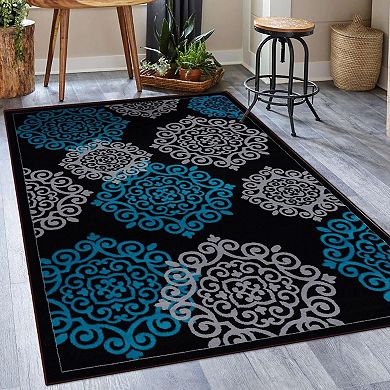 Luxe Weavers Floral Medallion Area Rug