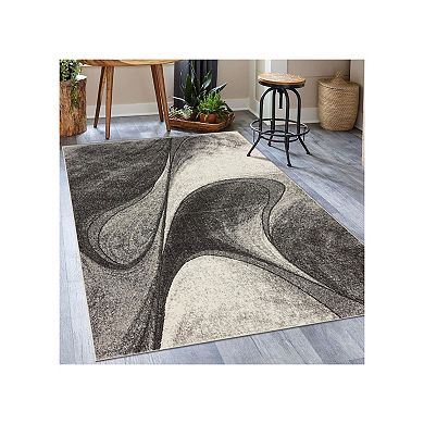 Luxe Weavers Spiral Abstract Area Rug
