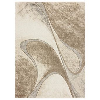 Luxe Weavers Spiral Abstract Area Rug