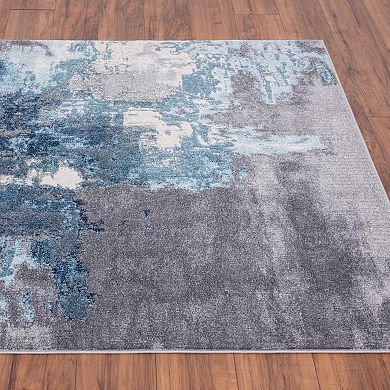 Luxe Weavers Modern Distressed Abstract Area Rug
