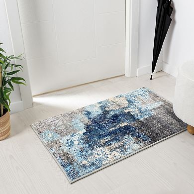 Luxe Weavers Modern Distressed Abstract Area Rug