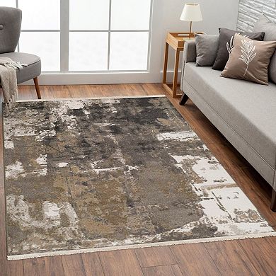 Luxe Weavers Bohemian Abstract Indoor Fringed Area Rug