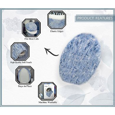 Home Weavers 100% Microfiber Bathroom Cloud Comfort Rug, Thick Plush Rugs for Shower 4Pcs