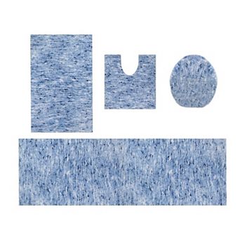 Home Weavers 100% Microfiber Bathroom Cloud Comfort Rug, Thick Plush Rugs for Shower 4 pc