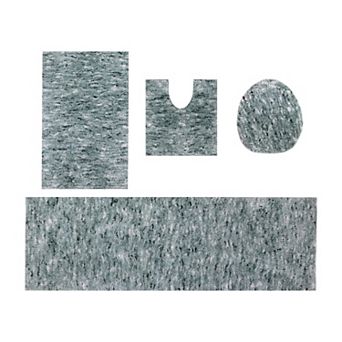 Home Weavers 100% Microfiber Bathroom Cloud Comfort Rug, Thick Plush Rugs for Shower 4 pc