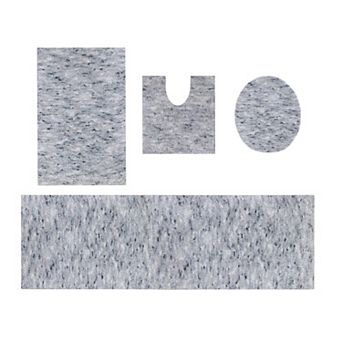 Home Weavers 100% Microfiber Bathroom Cloud Comfort Rug, Thick Plush Rugs for Shower 4 pc