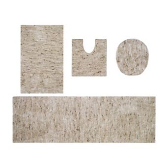Home Weavers 100% Microfiber Bathroom Cloud Comfort Rug, Thick Plush Rugs for Shower 4 pc