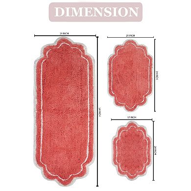 Home Weavers Allure Collection 100% Cotton Tufted Bath Rug, Soft & Absorbent Bath Rugs,Non-Slip Bath