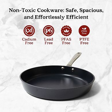 Alva Maestro 3-Piece Ceramic Nonstick Frying Pan Set Skillet Cookware All Stovetop & Oven Safe