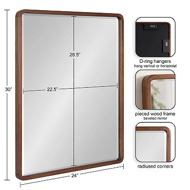 McLean Wood Radius Rectangle Wall Mirror