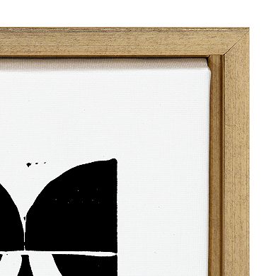 Sylvie Modern Circular Block Print Framed Canvas by Statement Goods