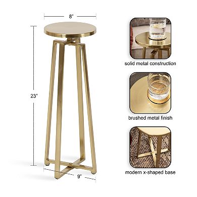 Zia Metal Drink Table 9x9x23