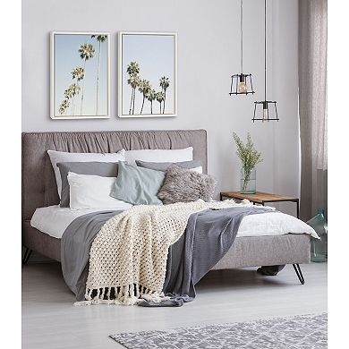 Sylvie Palm tree Row and LA Summer Framed Canvas by Caroline Mint