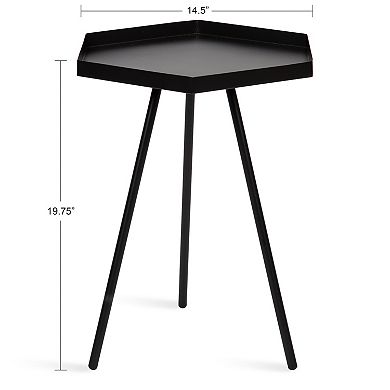 Kashvi Hexagon Side Table 17x15x20
