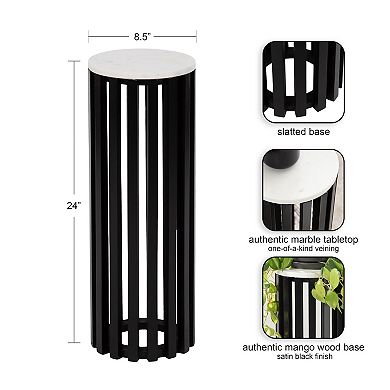 Paynter Marble Drink Table 9" Diameter