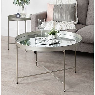 Celia Round Metal Side Table 18.25x18.25x22