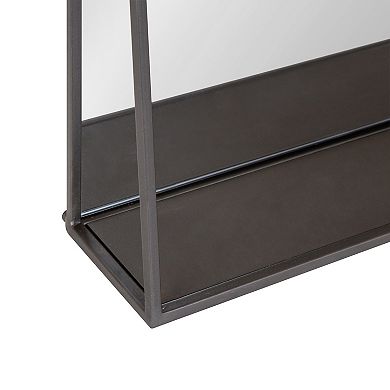 Lintz Metal Framed Mirror with Shelf