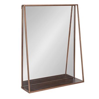 Lintz Metal Framed Mirror with Shelf