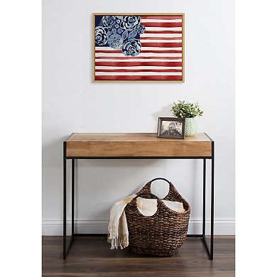 Sylvie Floral Flag Framed Canvas by Sara Berrenson