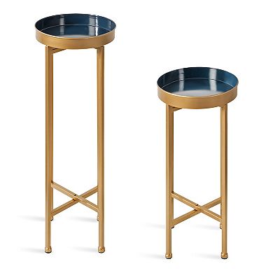 Celia Round Metal Foldable Table Set