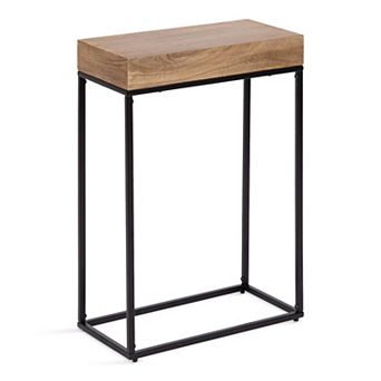Karlsen Wood and Metal Slim Side Table