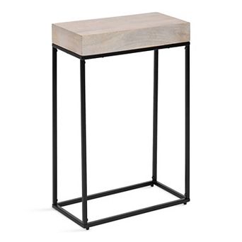 Karlsen Wood and Metal Slim Side Table