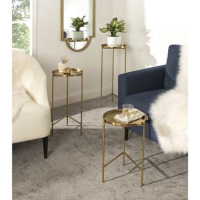 Ulani Round Metal Accent Table Set