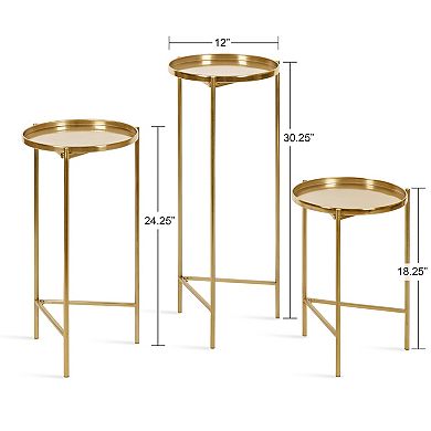 Ulani Round Metal Accent Table Set