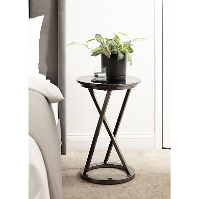 Aja Modern Metal Side Table 15x15x23