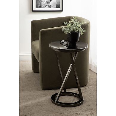 Aja Modern Metal Side Table 15x15x23