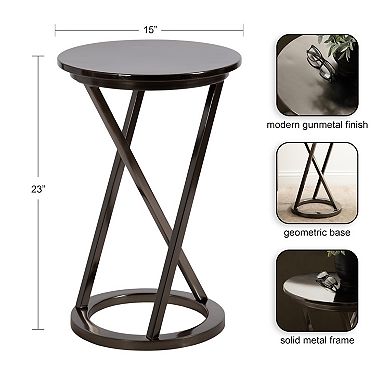 Aja Modern Metal Side Table 15x15x23