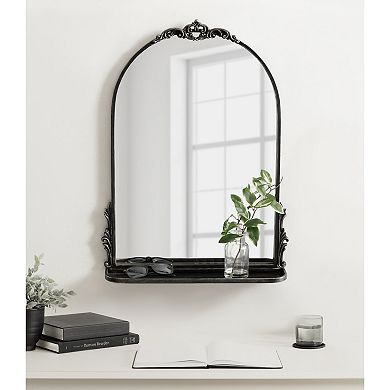 Myrcelle Arched Wall Mirror with Shelf